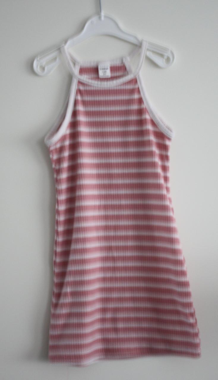 Roze wit gestreepte jurk  maat 104