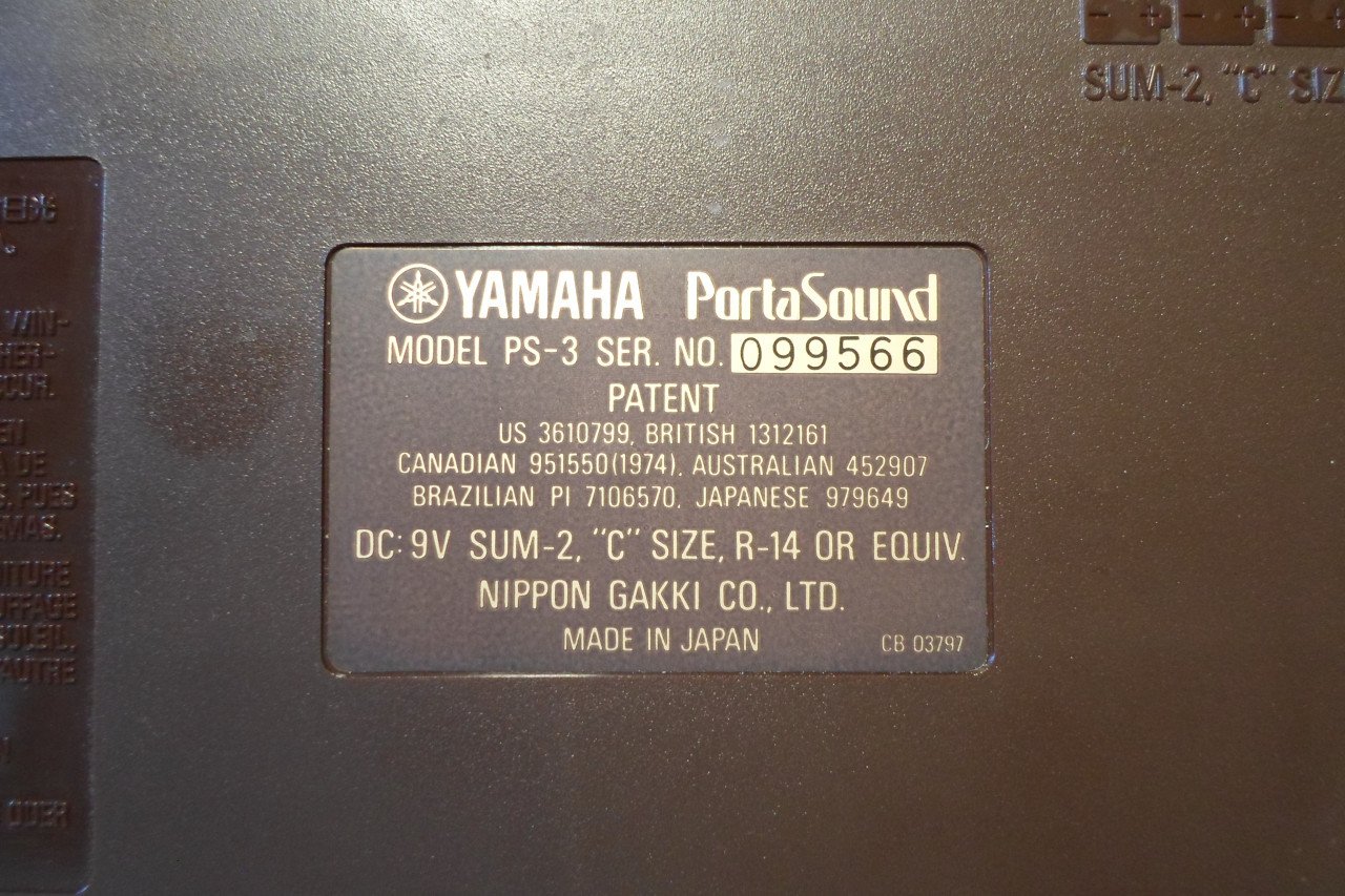 Yamaha PortaSound PS-3