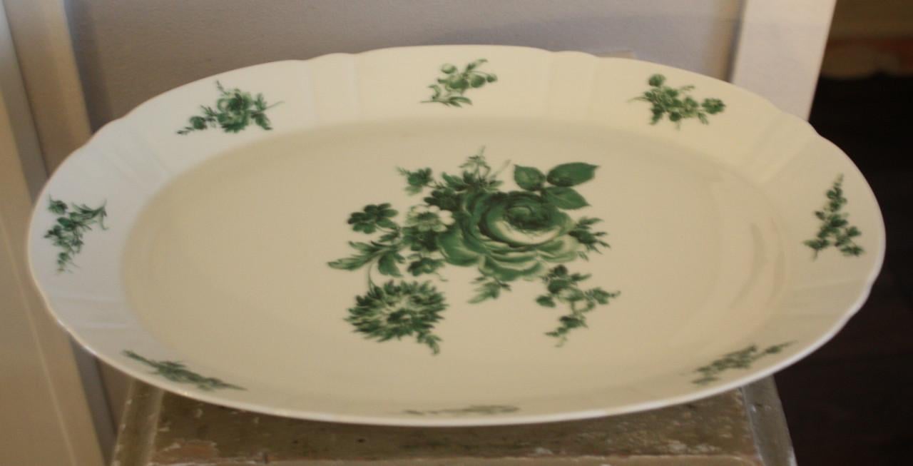 Schaal met donkergroene rozen print nr3