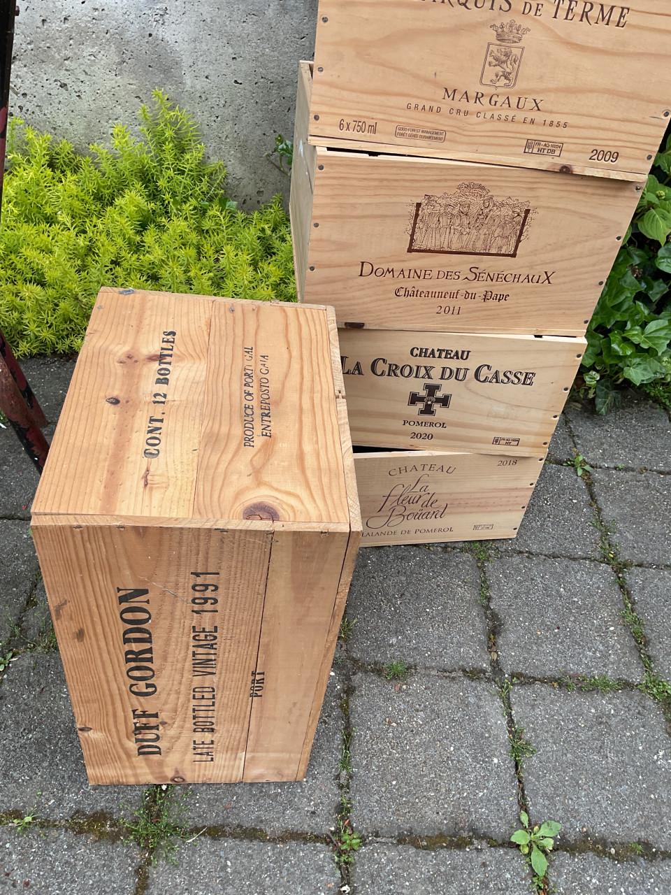 Houten wijn en Champagnekisten