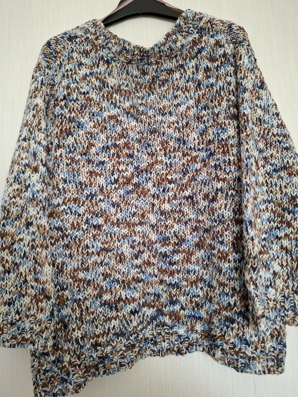 Miss Etam gemêleerd vestje, knoopsluiting en 3/4 mouw. XL
