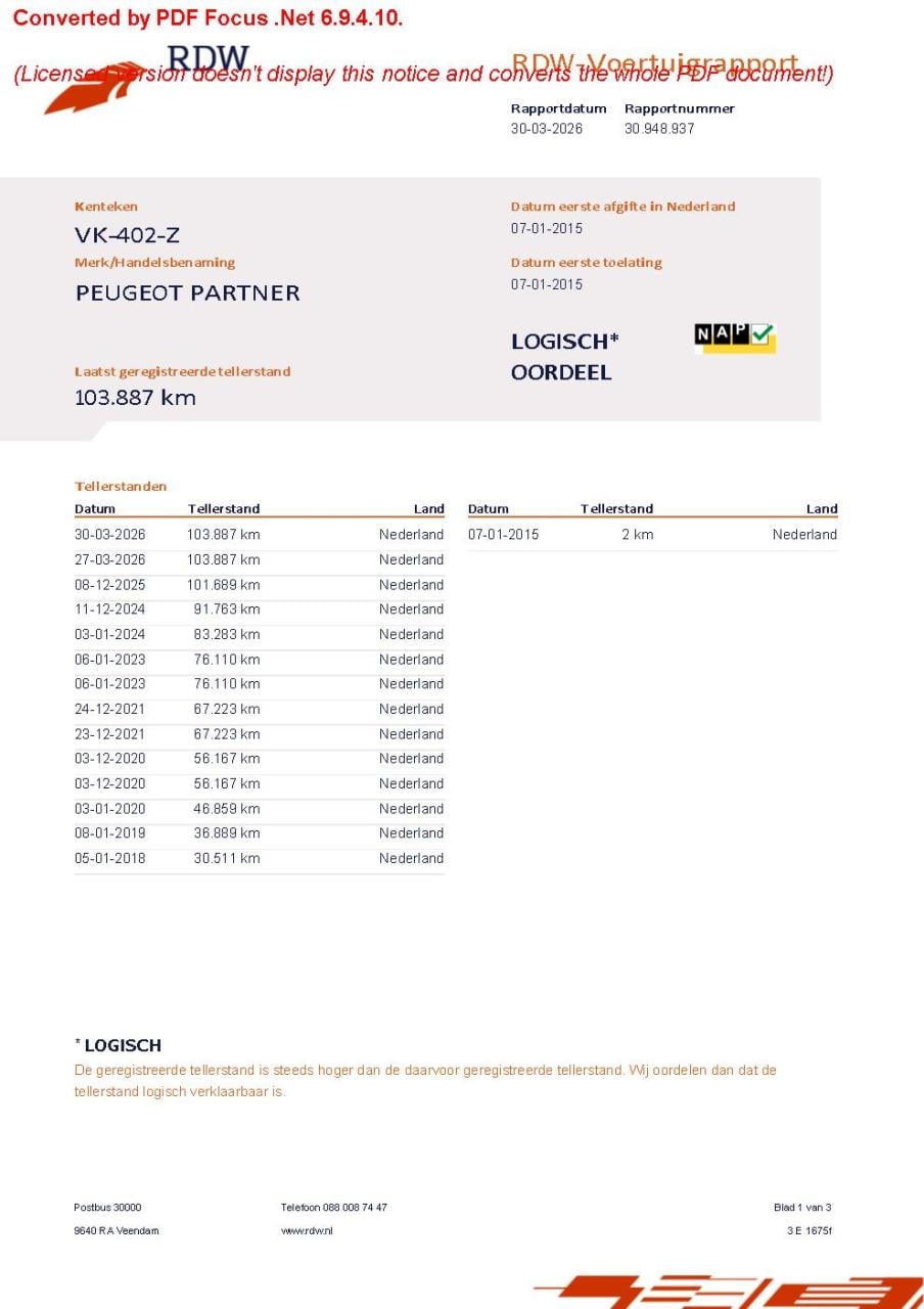 Peugeot Partner navteq gb 120 l1 1.6 e-hdi 16v 90pk 2-zits navigatie | acht