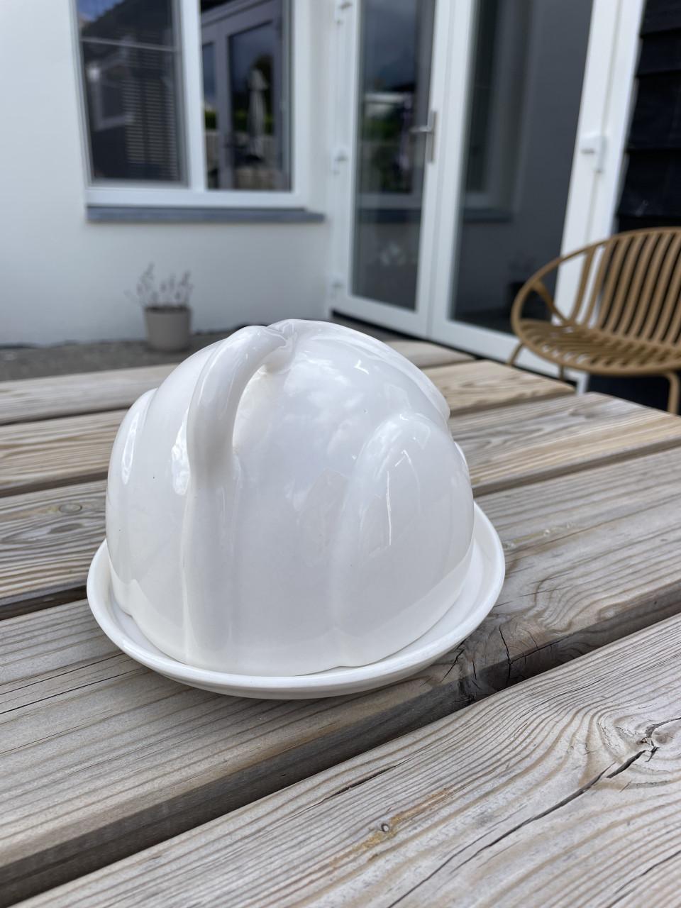 Vintage kaasstolp kaasschaal muis