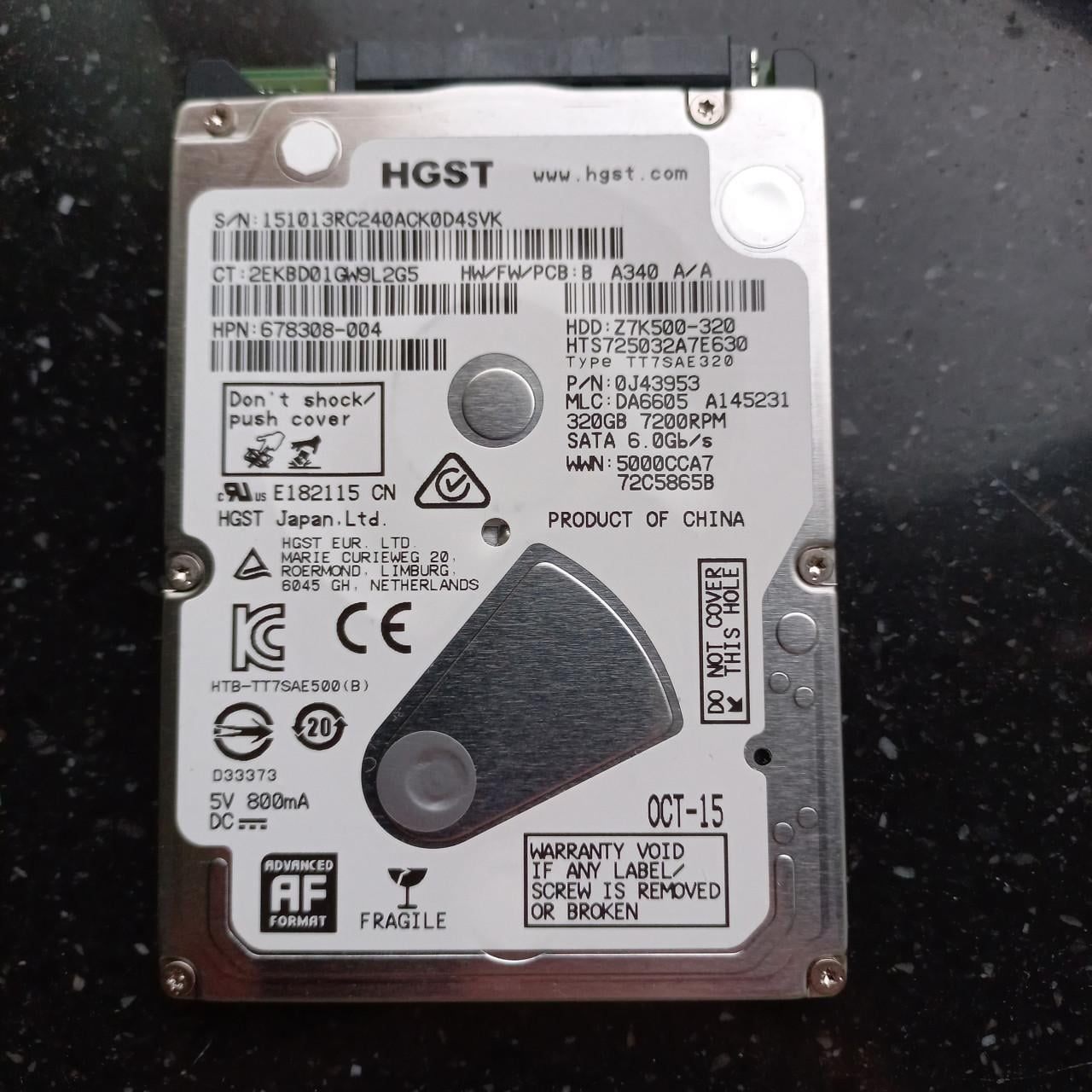 HGST 320GB HDD 7200rpm