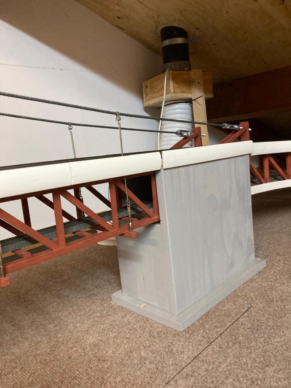 Hangbrug modelspoorbaan H0