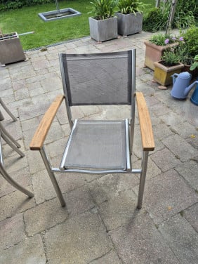 Tuinset rvs/teak
