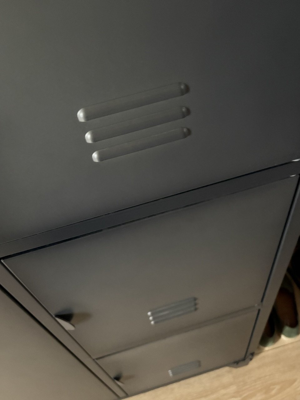 Lockerkast Vintage look donkergrijs/zwart