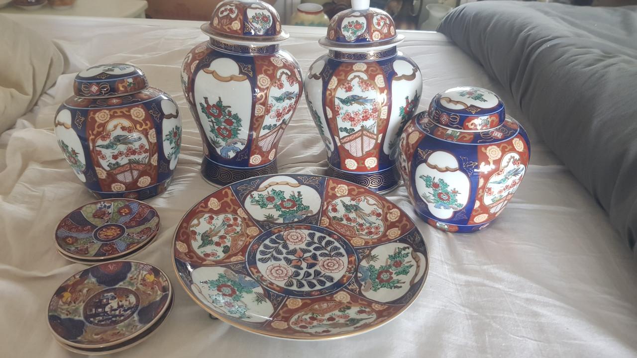 Gold Imari vazen en meer