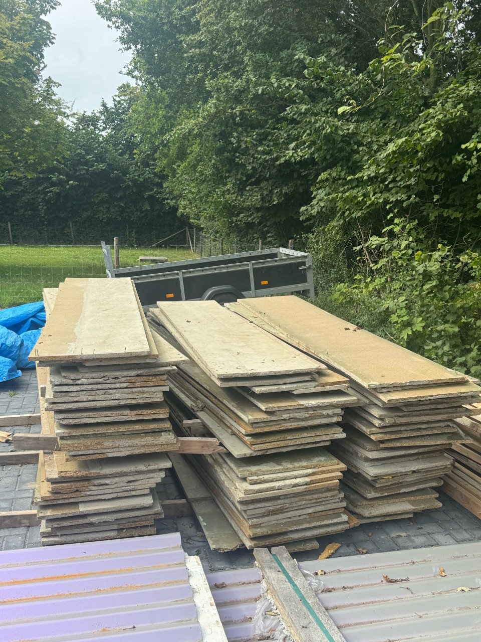 Houten spaanplaat schotten