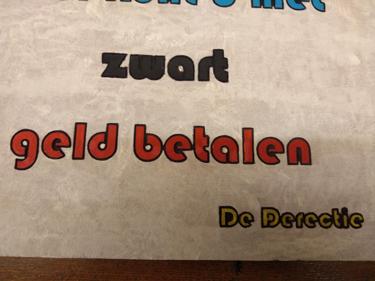 Te koop bord met tekst   , Hier mag U met ,