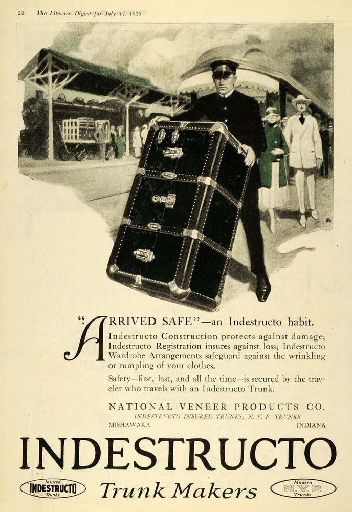 Antieke koffer ( Holland - Amerikalijn )