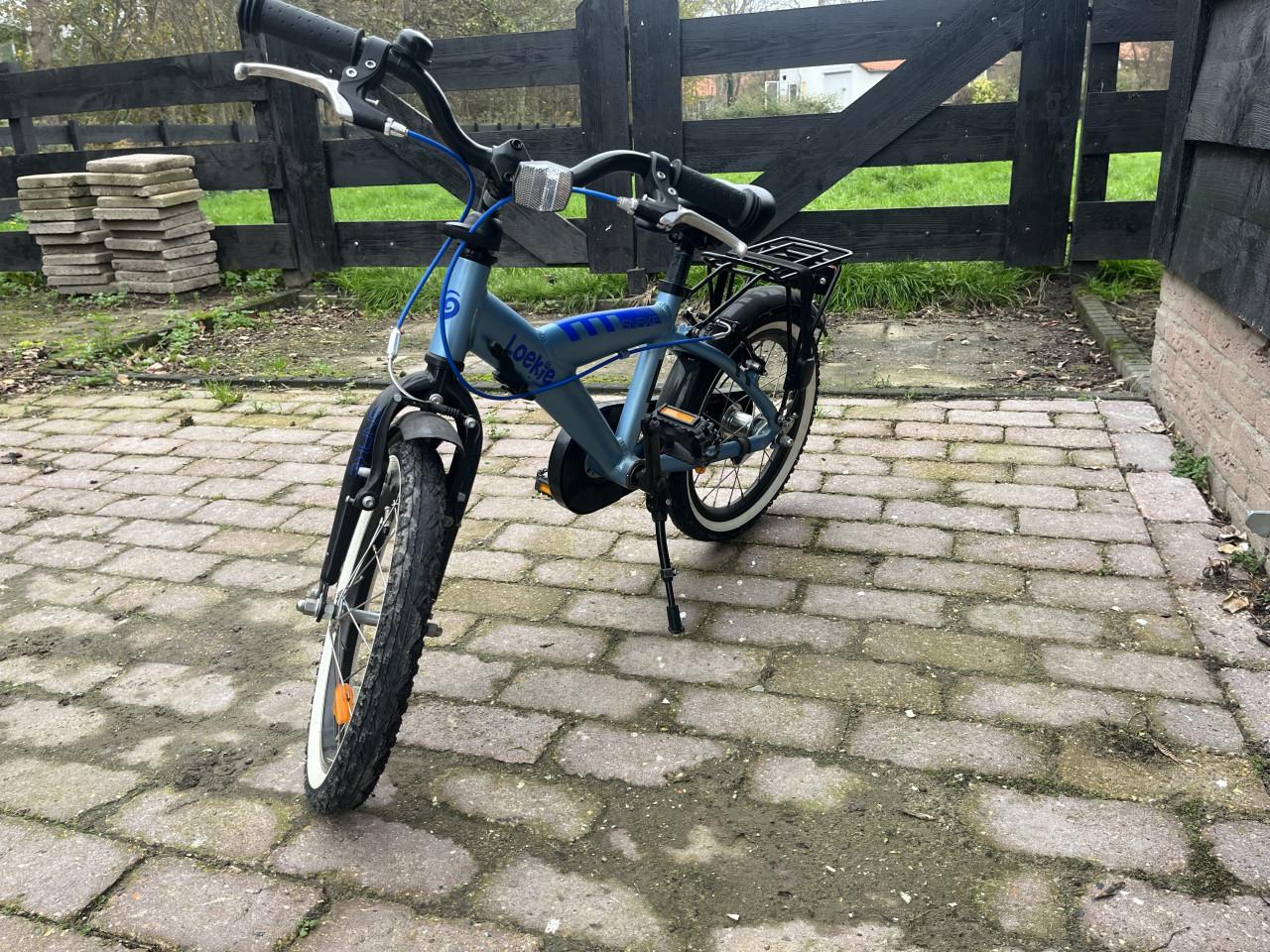 Loekie Snake kinderfiets 16" incl. zijwieltjes
