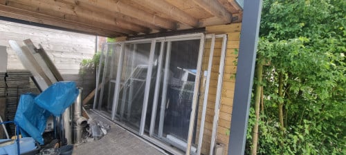 Aluminium kozijnen met schuifdeur