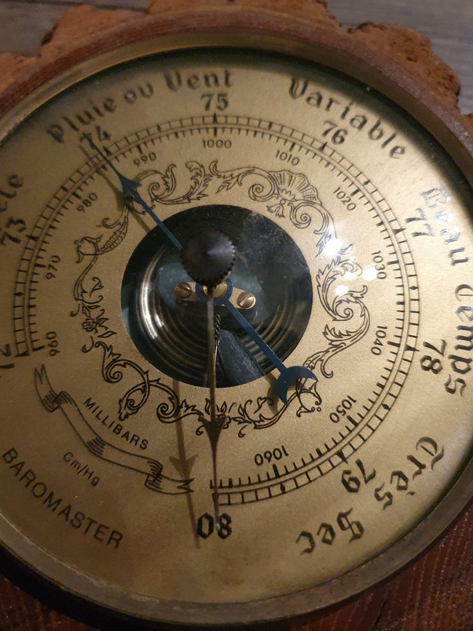 Heel mooi antiek maritiem aneroide barometer ( leuke boomschijf).....