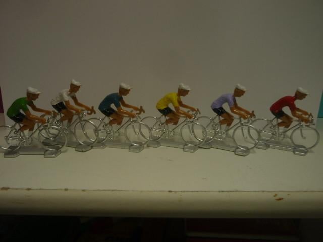 Wielrennen Miniatuur wielerpeloton 6 stuks