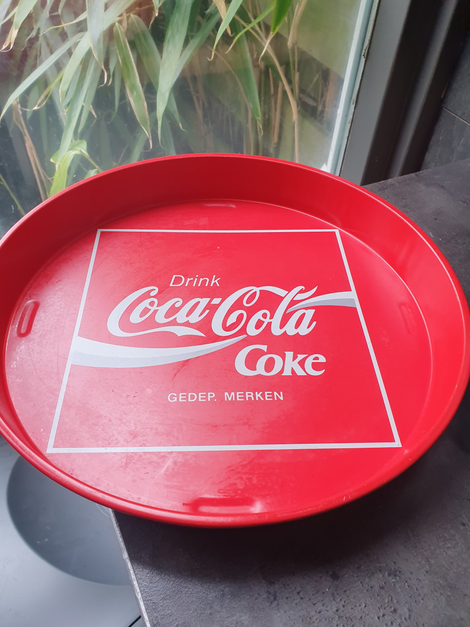 Mooi vintage jaren 70 coca cola dienblad van metaal te koop...