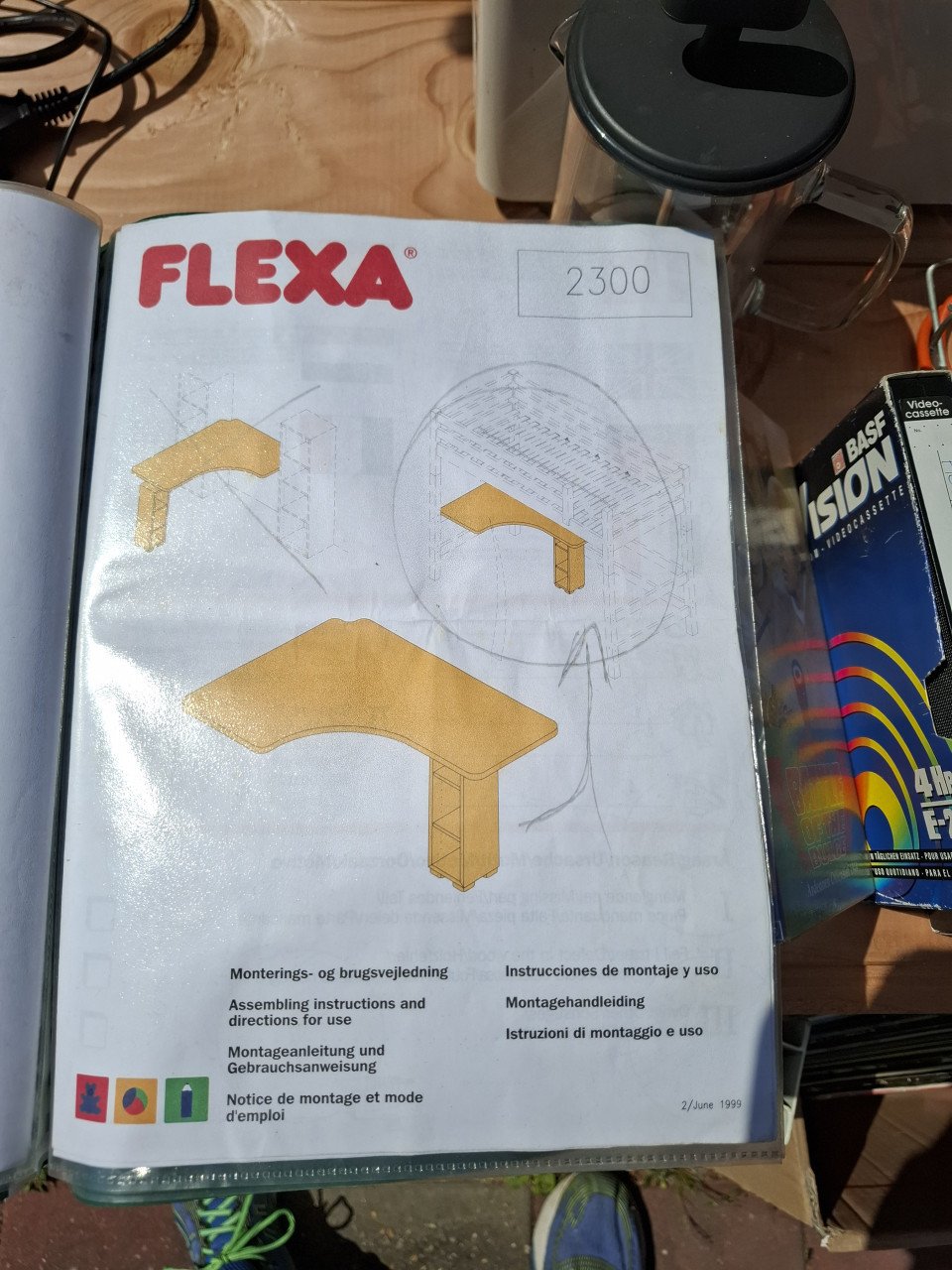 Flexa Hoogslaper met bureaublad (naturel grenen)