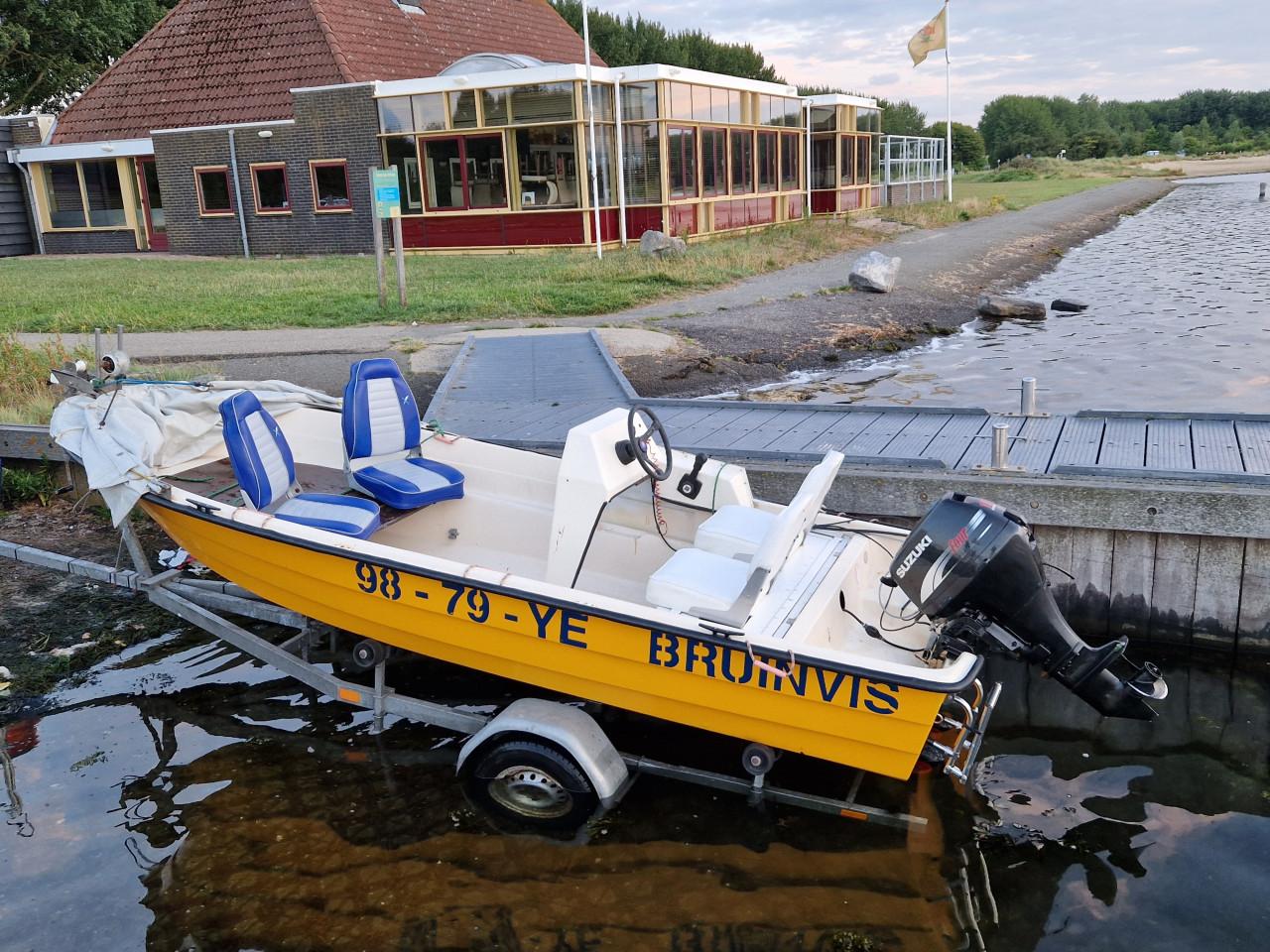 Shetland GH 14 met Suzuki 15 pk 4-takt visboot / consoleboot € 1.850,-