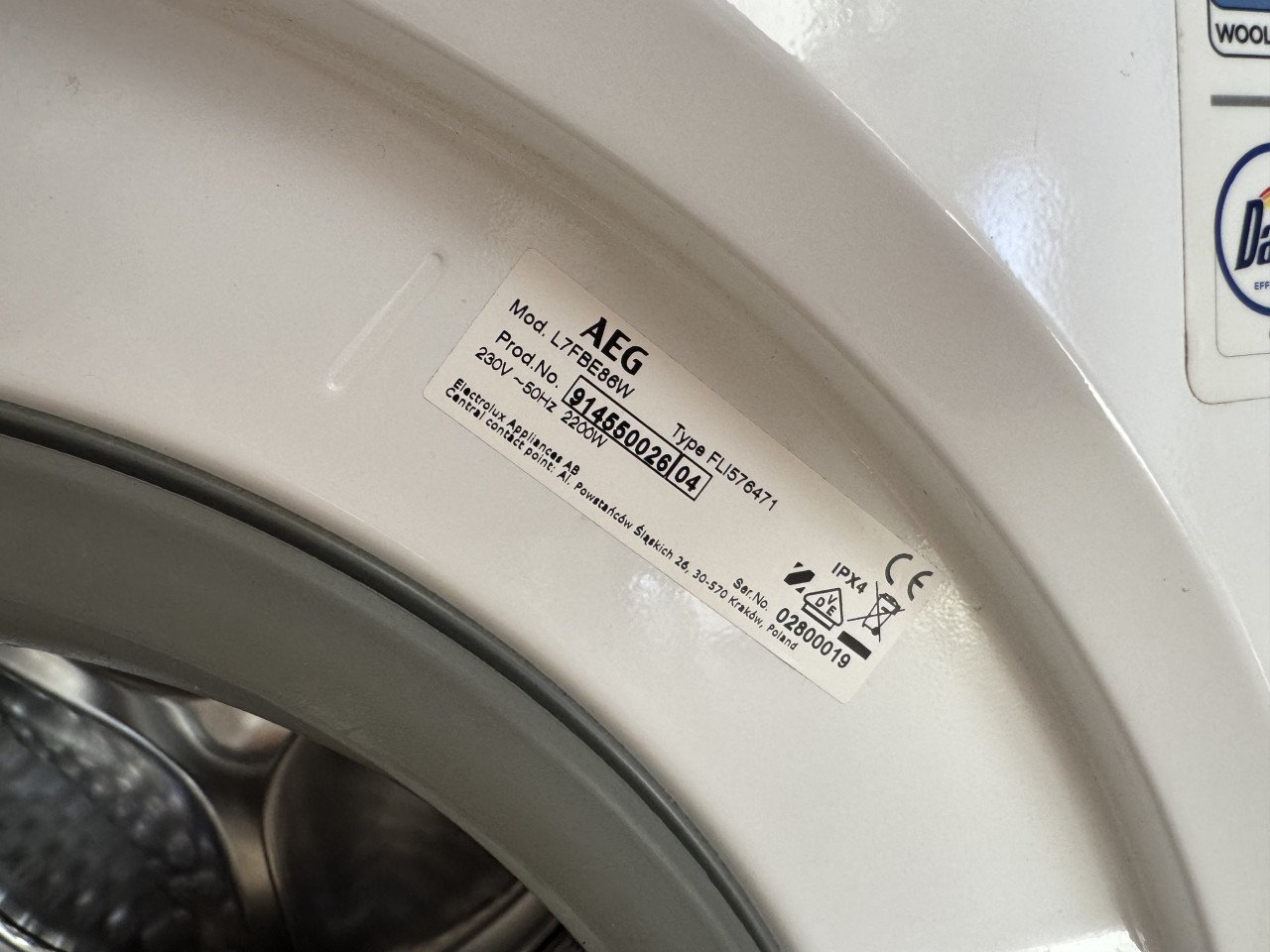 AEG 7000 Series Lavamat 1-8kg wasmachine