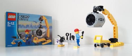 Lego City 7901: Vliegtuigmonteur, vliegtuig onderhoud