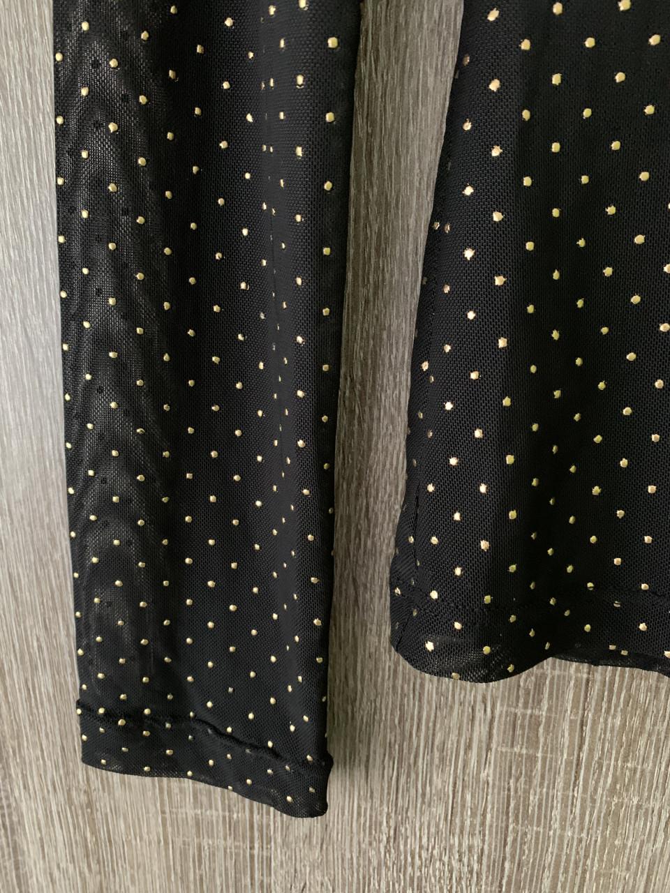 Zwarte top met gouden glitters