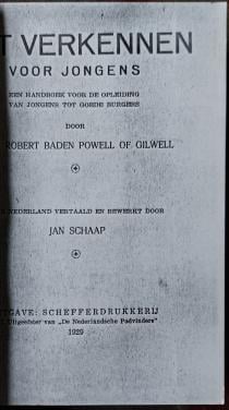 Verkennen voor Jongens een kopie uit 1929
