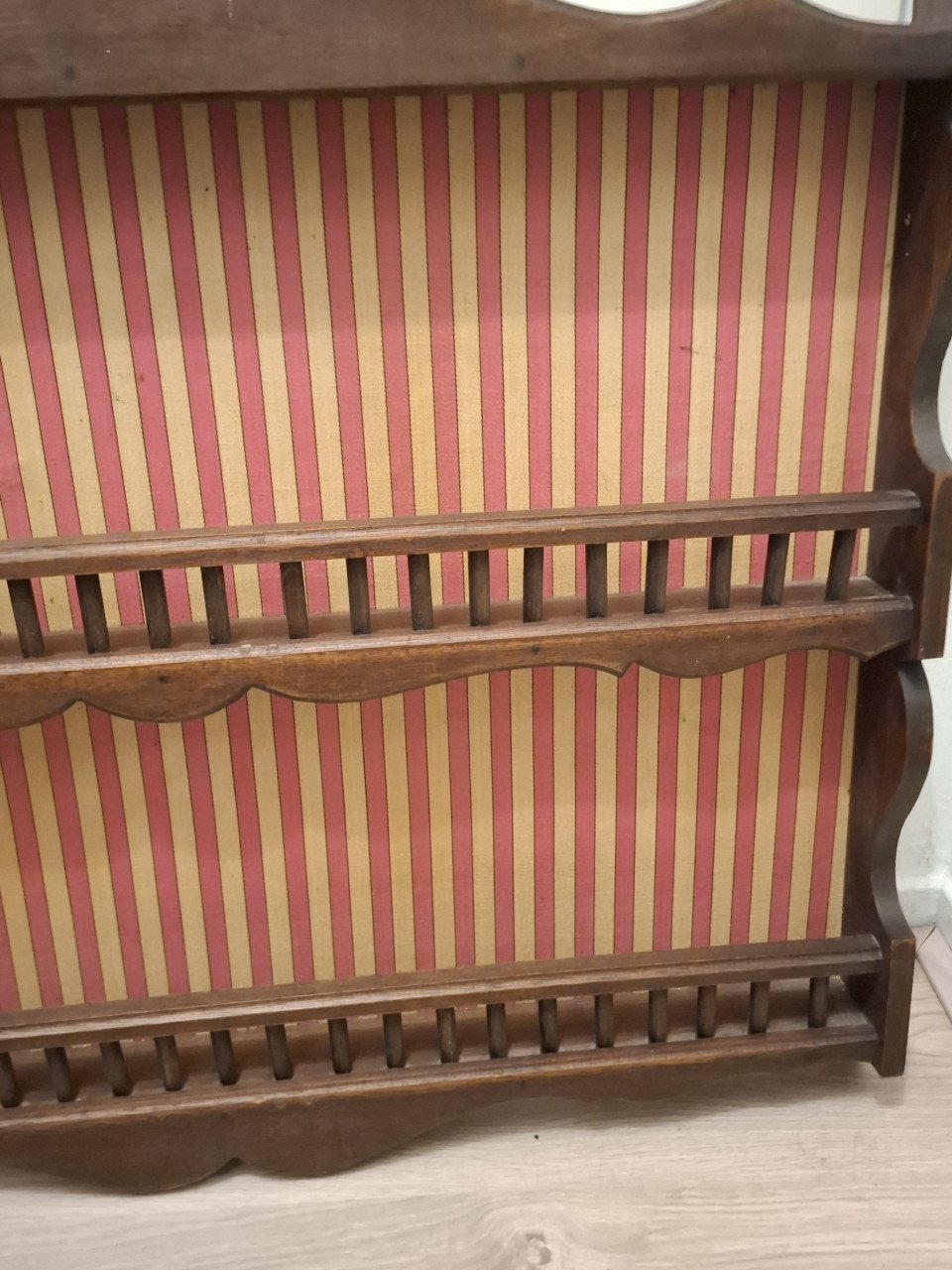 Grote houten vintage kruidenrek