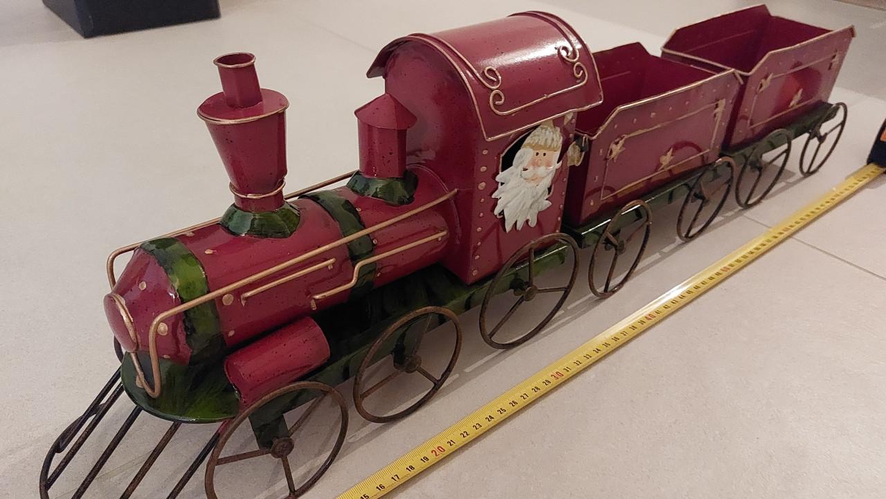 Rode decoratieve Kerst trein