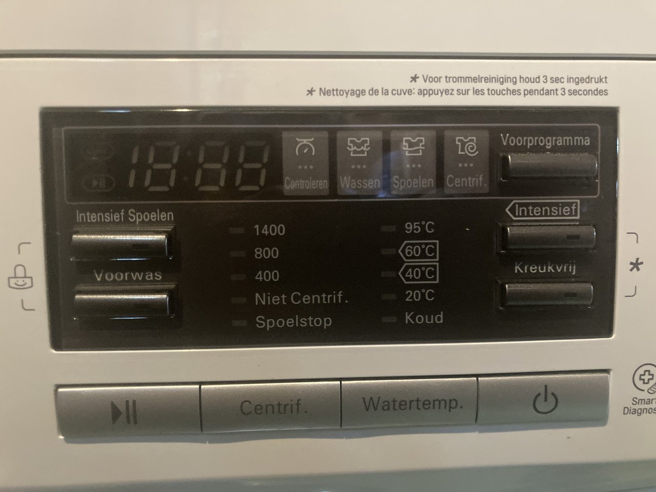 Wasmachine, LG 7 kg 1400 toeren invertor motor.   storingcode!
