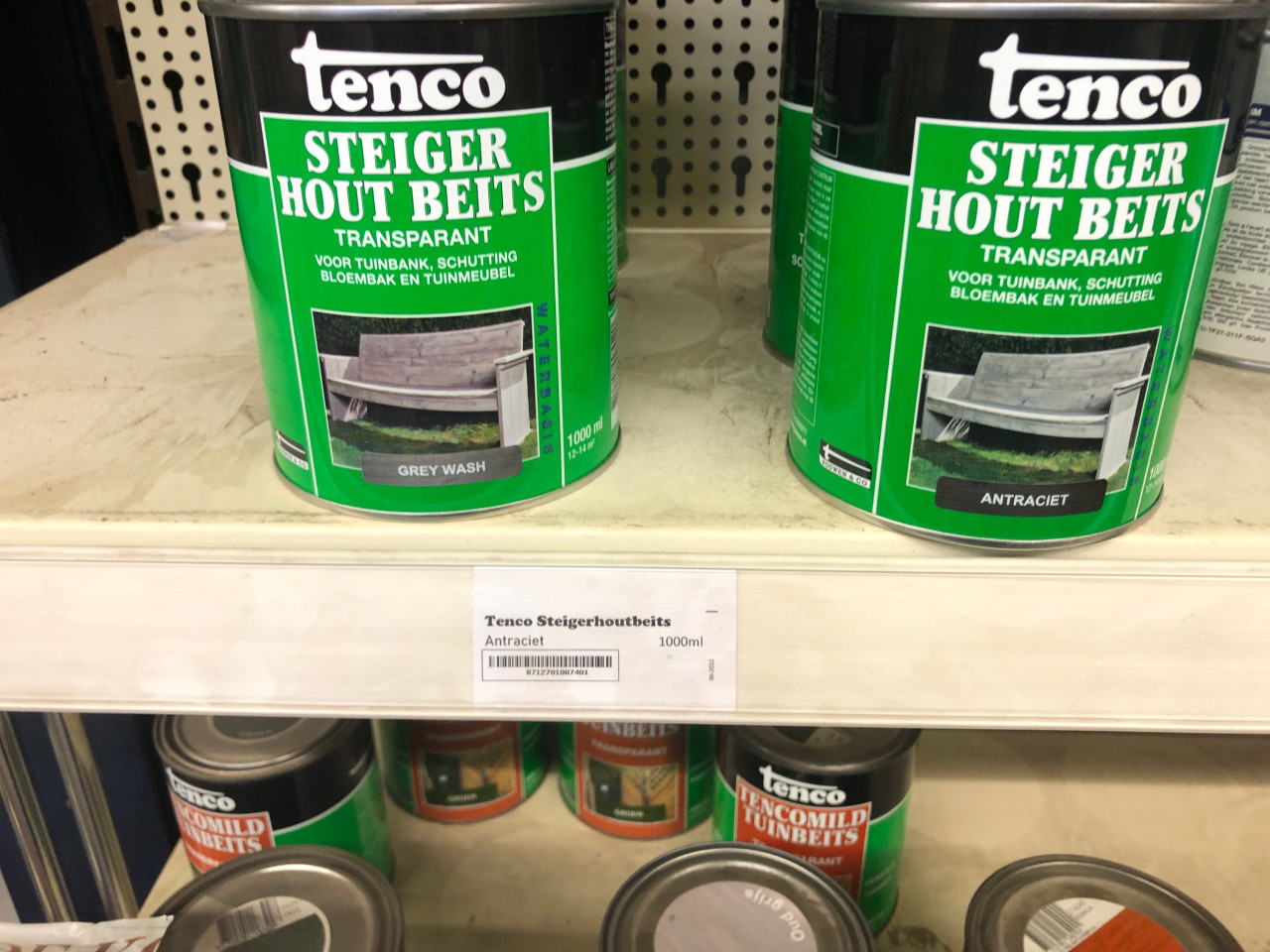 Tenco verf 1 ltr blikken 5 euro ps, koffie gratis