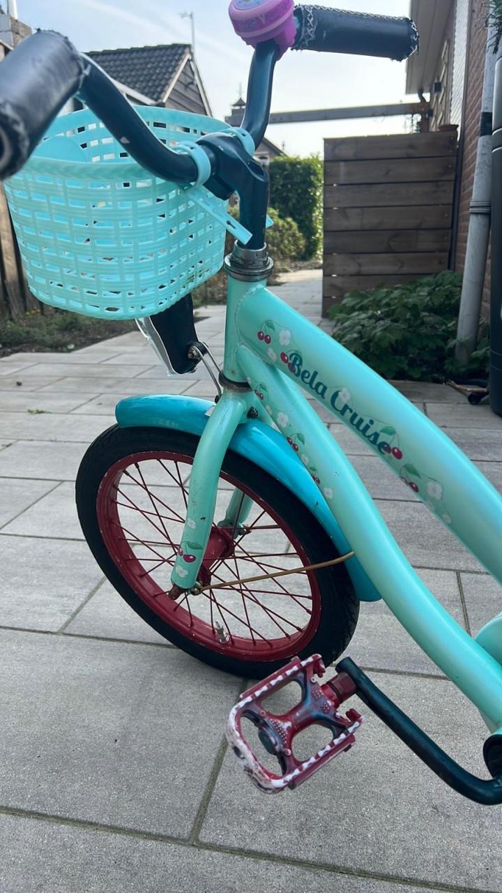 Stoere meisjes fiets Cruiser model 16 inch