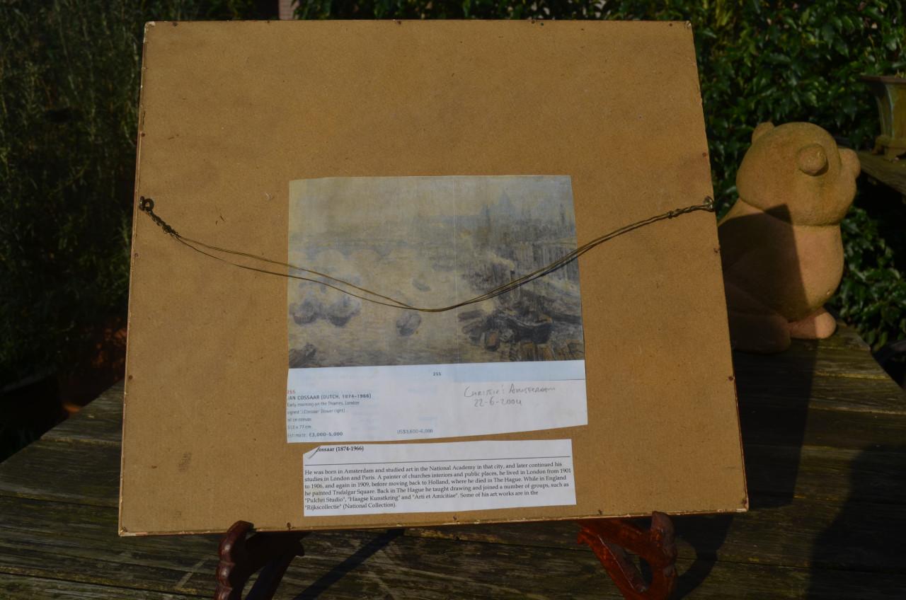 (Jan) Ko Cossaar voorstudie schilderij Thames / Londen?