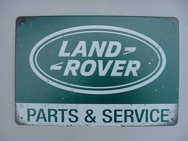 Landrover Metalen bord