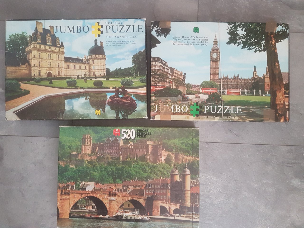 3 Jumbo puzzels van 520 stukjes