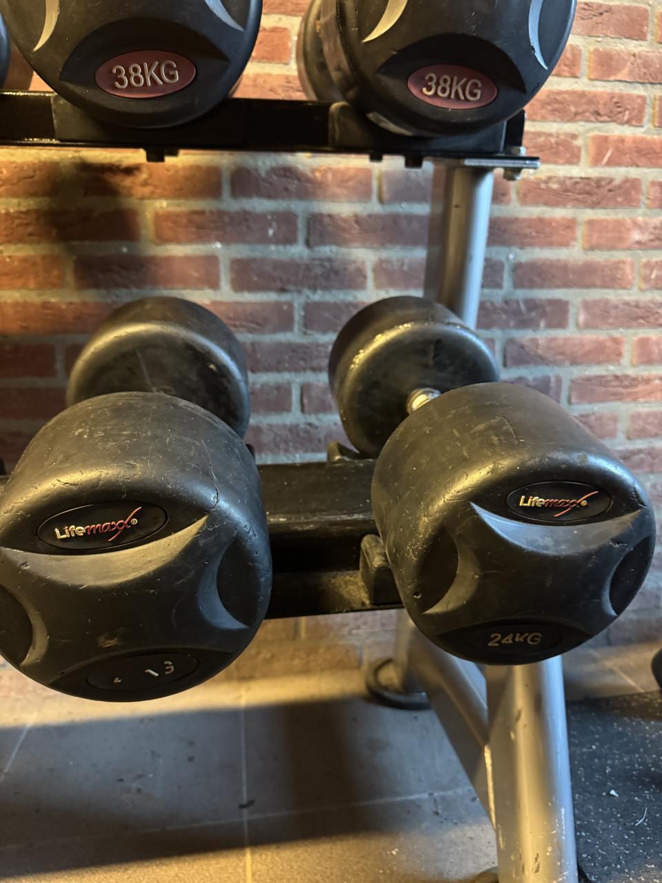 Dumbbellset met dumbbellrek van Lifemaxx