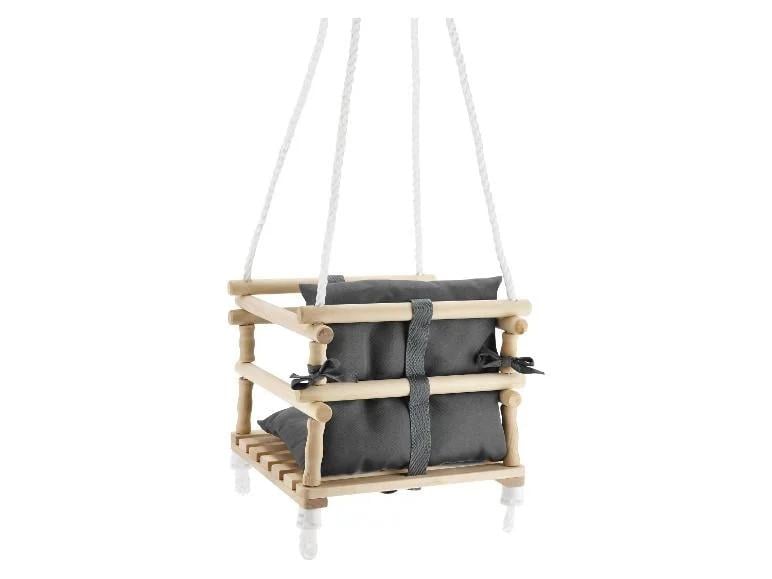 Mooie houten baby- en peuterschommel