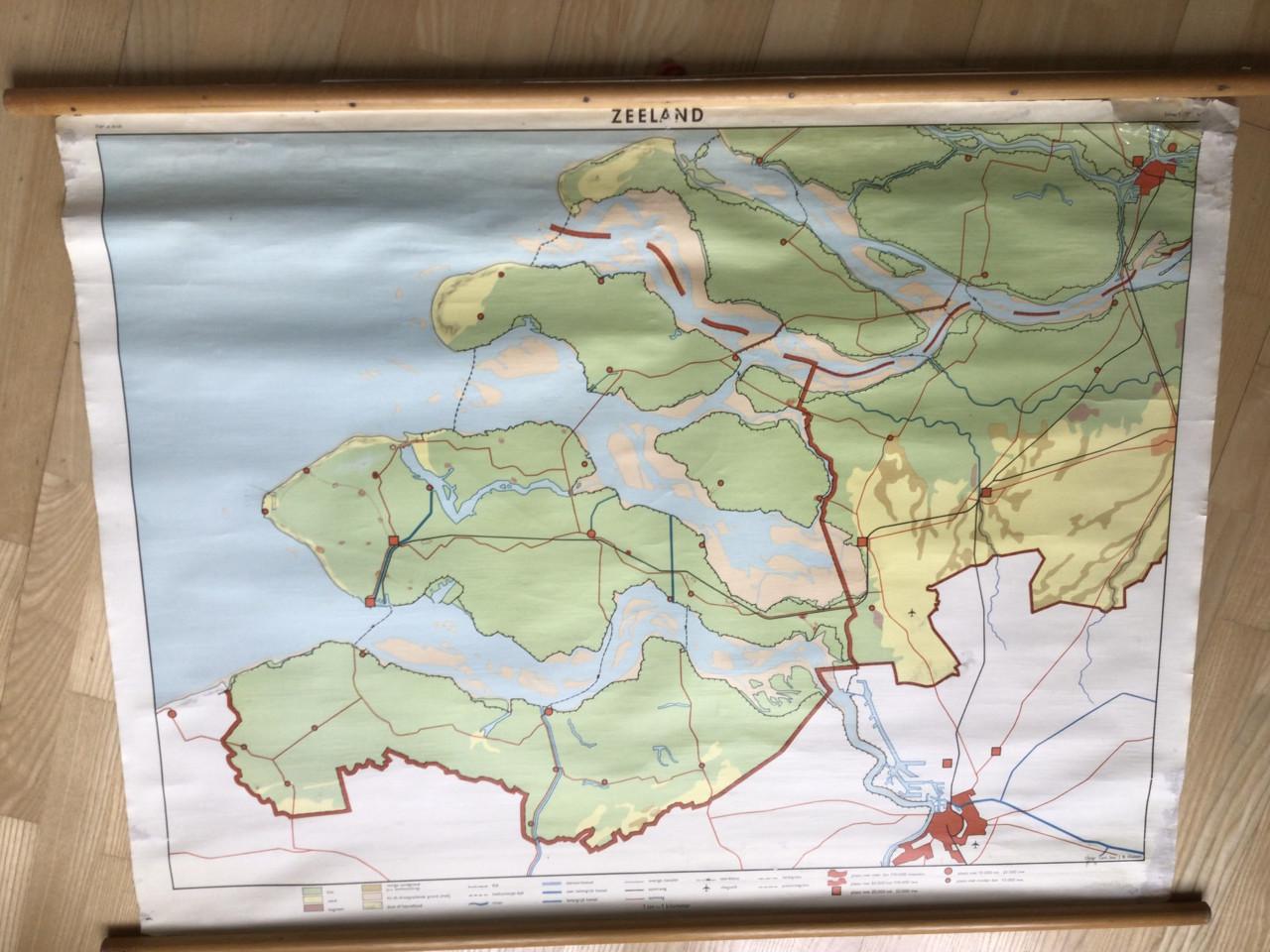 Vintage Zeeland landkaart