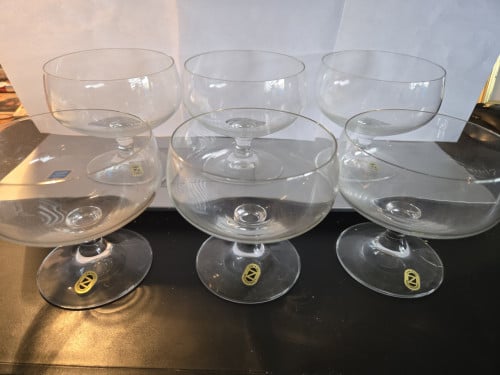 Set van 6 dessertcoupes van Zwiezel W-Duitsland