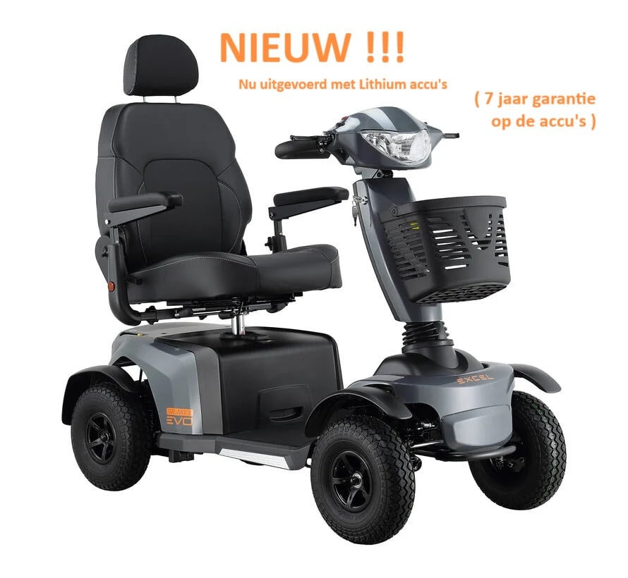 NIEUW in assortiment Galaxy EVO scootmobielen met lithium accu's