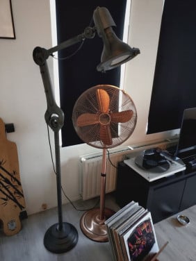 Bijzondere industriele lamp te koop!