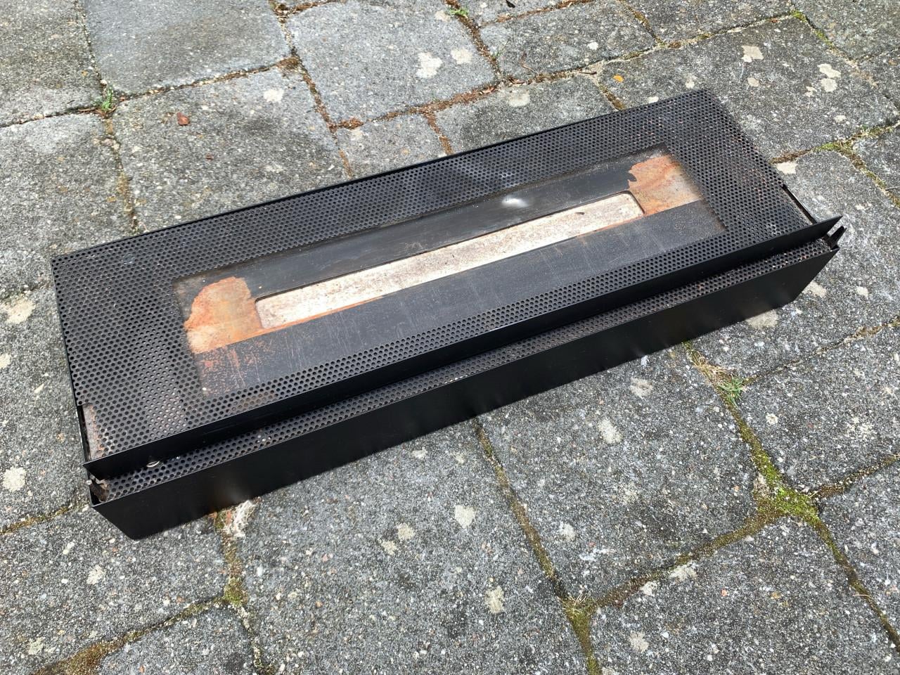 Bio ethanol open haard wandmodel met RVS rand