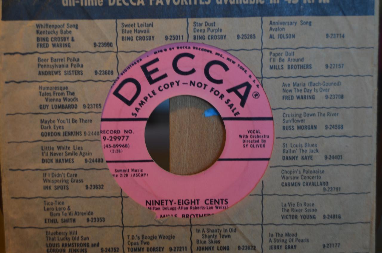 Bijzondere singles The Mills Brothers (Sample copies e.d.) (1)