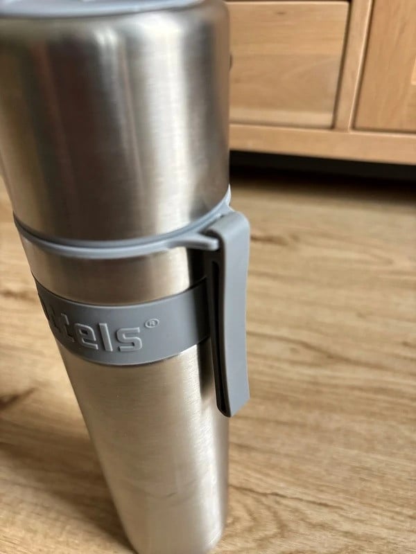 🥤 Boddels thermosfles 0,7L – Zilver/Grijs