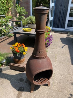 Terraskachel Gietijzer 120cm Fancy Flames Vuurkorf Tuinhaard