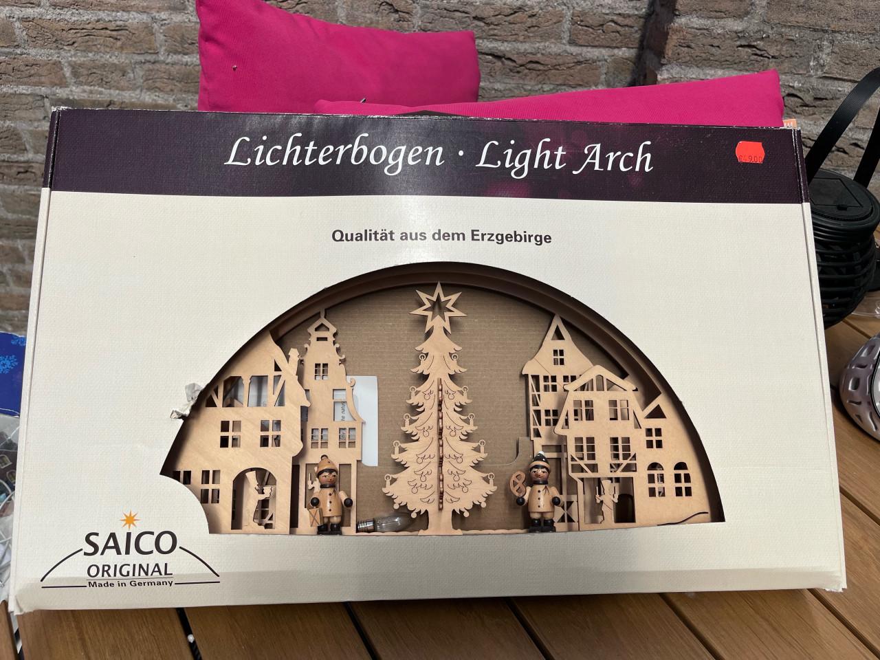 Houten kerst lichtboog SAICO Original