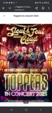 2 kaartjes voor toppers 30 mei  of doe en bod