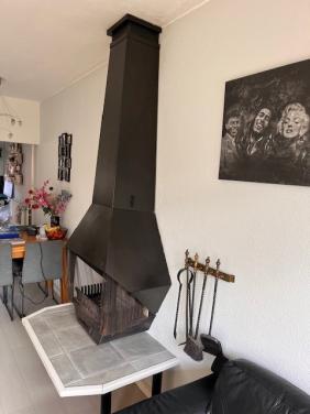 Vrij hangende openhaard