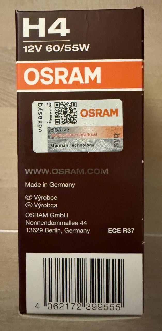 Osram H4 Night Breaker 220 autolampen.