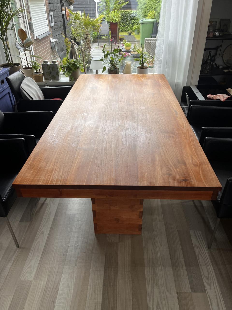 Massief houten eettafel teak