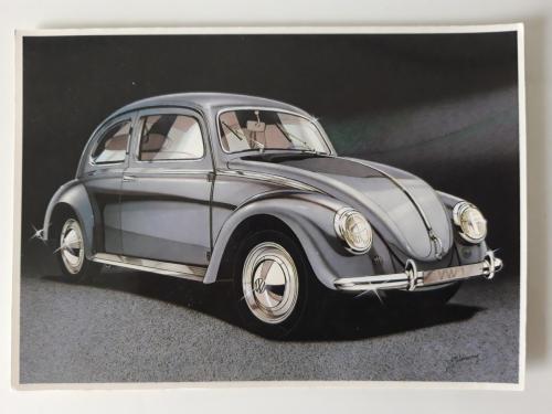 Volkswagen Kever kleine achter ruitjes ( groot model kaart )